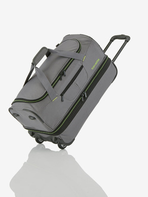 Travelite Basics Wheeled duffle S - šedo-zelená Чанта