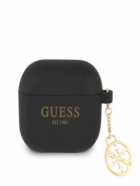 Guess 4G Charm Silikonové AirPods 3 Black Калъф