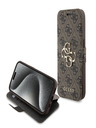 Guess PU Leather 4G Metal Logo Book iPhone 15 Pro Max Brown Калъф