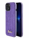 Guess Sequin Script Logo Zadní Kryt pro iPhone 15 Plus Purple Калъф за телефон