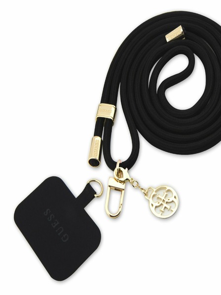 Guess Crossbody Cord 4G Charm Gold/Black Калъф за телефон