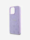 Guess Saffiano Peony Stamp MagSafe Zadní Kryt pro iPhone 16 Pro Max Purple Калъф за телефон