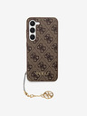 Guess 4G Charm Zadní Kryt pro Samsung Galaxy S23 Brown Калъф за телефон