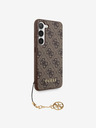 Guess 4G Charm Zadní Kryt pro Samsung Galaxy S23 Brown Калъф за телефон