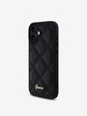 Guess PU Leather Quilted Zadní Kryt pro iPhone 16 Plus Black Калъф за телефон