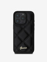 Guess PU Leather Quilted Zadní Kryt pro iPhone 16 Pro Max Black Калъф за телефон