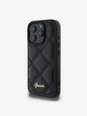 Guess PU Leather Quilted Zadní Kryt pro iPhone 16 Pro Max Black Калъф за телефон