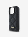 Guess PU Leather Quilted Zadní Kryt pro iPhone 16 Pro Max Black Калъф за телефон