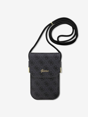 Guess PU 4G Metal Logo Script Black Калъф за телефон