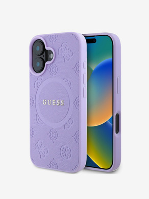 Guess Saffiano Peony Stamp MagSafe Phone 16 Purple Калъф за телефон