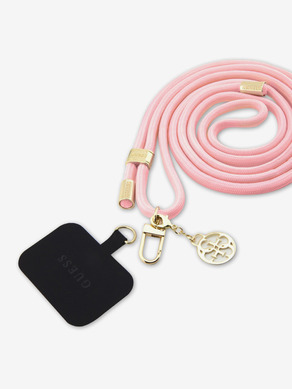 Guess Crossbody Cord 4G Charm Gold/Pink Калъф за телефон