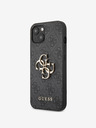 Guess PU 4G Metal Logo Zadní Kryt pro iPhone 13 Grey Калъф за телефон