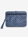 DKNY PU Leather Checkered Pattern and Stripe Notebook 13/14 Blue" Калъф