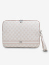 DKNY PU Leather Checkered Pattern and Stripe Notebook 13/14 Pink" Калъф