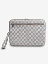 DKNY PU Leather Checkered Pattern and Stripe Notebook 15/16 Beige" Калъф