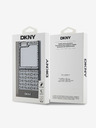 DKNY PU Leather Repeat Pattern Bottom Stripe Zadní Kryt pro Samsung Galaxy Z Flip 6 Brown Калъф за телефон