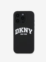 DKNY Liquid Silicone Arch Logo MagSafe Zadní Kryt pro iPhone 16 Pro Max Black Калъф за телефон