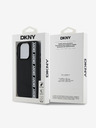 DKNY 3D Rubber Repeat Logo Line Zadní Kryt pro iPhone 16 Pro Black Калъф за телефон