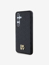 DKNY PU Leather Repeat Pattern Stack Logo Magsafe Zadní Kryt pro Samsung Galaxy S24+ Black Калъф за телефон