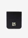 DKNY PU Leather Stack Logo Zadní Kryt pro Samsung Galaxy Z Flip 6 Black Калъф за телефон