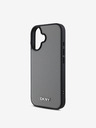 DKNY PU Leather Silver Metal Logo Magsafe iPhone 16 Grey Калъф за телефон