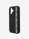 DKNY 3D Rubber Repeat Logo Line iPhone 16 Black Калъф за телефон