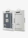 DKNY PU Leather Stack Logo Wrist Strap iPhone 16 Pro Black Калъф за телефон