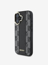 DKNY PU Leather Checkered Pattern Magsafe iPhone 16 Black Калъф за телефон