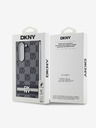 DKNY PU Leather Checkered Pattern and Stripe Samsung Galaxy Z Fold 6 Black Калъф за телефон