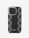 DKNY PU Leather Checkered Pattern Magsafe iPhone 16 Pro Max Black Калъф за телефон