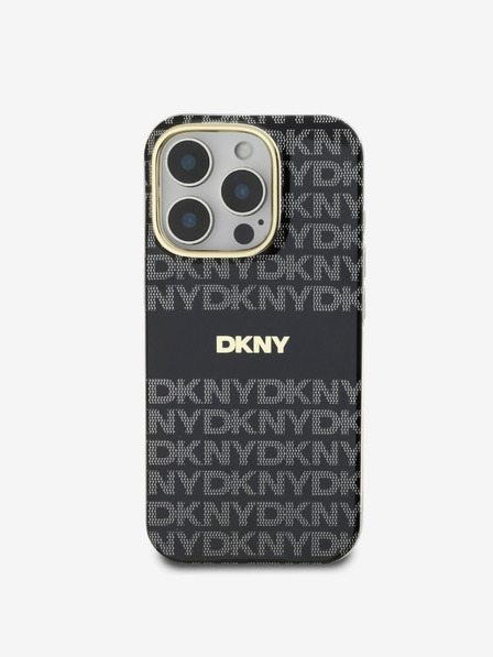 DKNY PC/TPU Repeat Pattern Tonal Stripe Magsafe Zadní Kryt pro iPhone 16 Pro Max Black Калъф за телефон