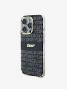 DKNY PC/TPU Repeat Pattern Tonal Stripe Magsafe Zadní Kryt pro iPhone 16 Pro Max Black Калъф за телефон