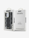 DKNY PU Leather Checkered Pattern Magsafe iPhone 16 Pro Black Калъф за телефон