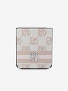 DKNY PU Leather Checkered Pattern and Stripe Samsung Galaxy Z Flip 6 Pink Калъф за телефон