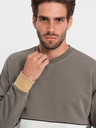 Ombre Clothing Мъжки бял и сив суитчър Ombre Clothing