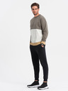 Ombre Clothing Мъжки бял и сив суитчър Ombre Clothing