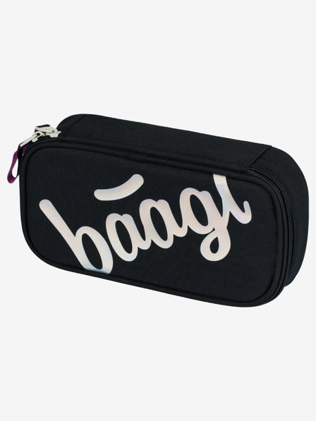 BAAGL  Черен ученически моливник Baagl Metallic Holo