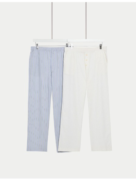 Marks & Spencer Раирани пижамени панталони Cool Comfort™, 2 бр. Marks & Spencer жълто