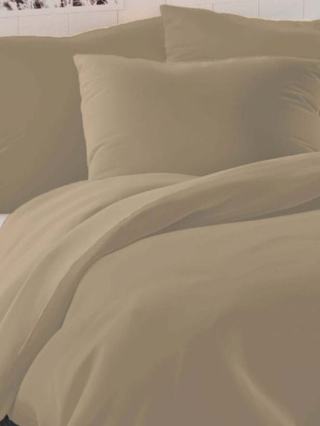 Kvalitex Сатенено френско спално бельо LUXURY COLLECTION 1+2, 200x200, 70x90cm бежово