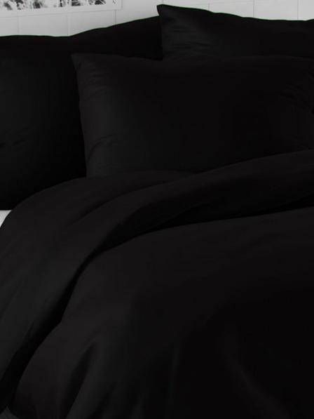 Kvalitex Сатенено френско спално бельо LUXURY COLLECTION 1+2, 220x200, 70x90cm черно
