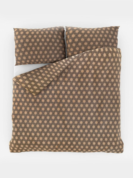 Kvalitex Сатенен френски спален комплект Luxury Collection 1+2, 200x200, 70x90cm Carero бежов Kvalitex