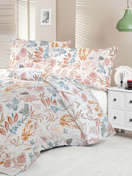 Kvalitex Сатенено френско спално бельо Luxury Collection 1+2, 220x200, 70x90cm Coral garden Kvalitex