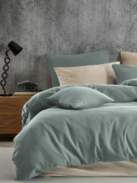 Kvalitex Муселново спално бельо 140x200, 70x90cm светлозелено Kvalitex