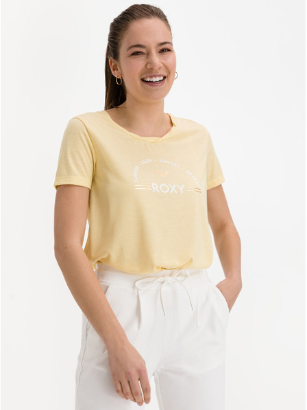 Roxy Жълта дамска тениска с щампа Roxy